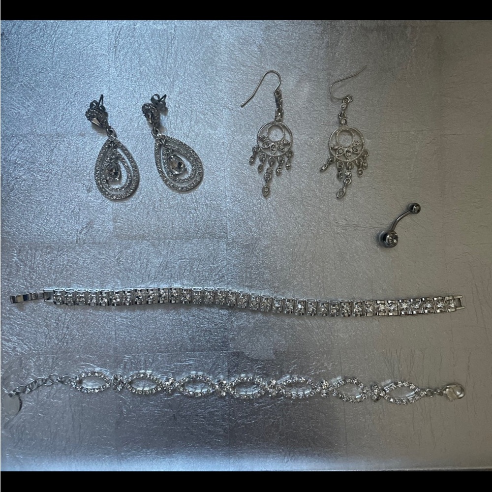 Silver Costume Jewelry Bundle